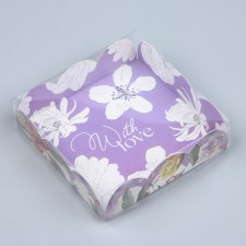 Bearbox, confectionery packaging with PVC lid, with love, 10.5 x 10.5 x 3 cm