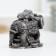 Figure "Elephant on Money" under stone, 7.5x4.5x6cm