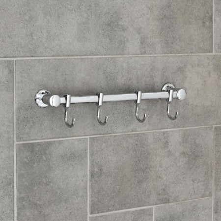 A wall hook on a bar, moving, accoona a163-4, 4 pcs, color chrome
