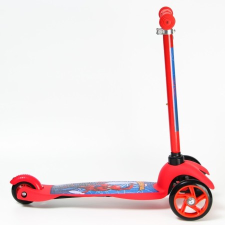 Scooter Children's folding "Spider-Man", wheels PU 120/80 mm, ABEC 7, red color-4