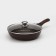 Pan, d = 26 cm, removable handle, glass cover, anti -stick coating, color coffee marble