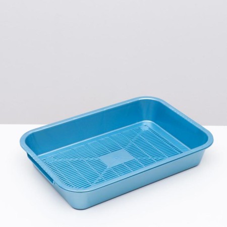 Medium pearl toilet with a mesh of 36 x 26 x 6.5 cm blue-2