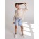 Свитер для девочки Amarobaby Knit Trend, рост 128 см, цвет молочный
