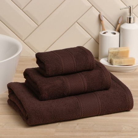 Trick Lovelife "Twined" 30x60 cm, coffee color, 100% cotton, 420 g/m2