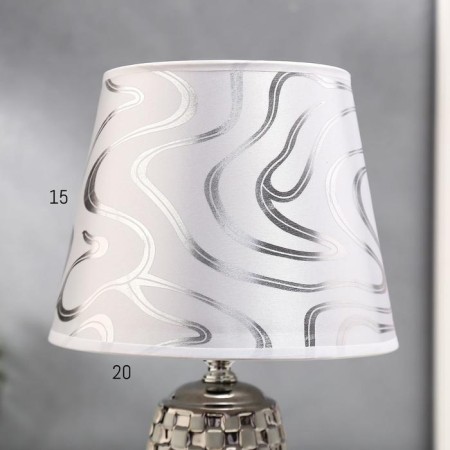 HELP LAM 36650/1 E14 40W White-Serebly H32.5 cm-3
