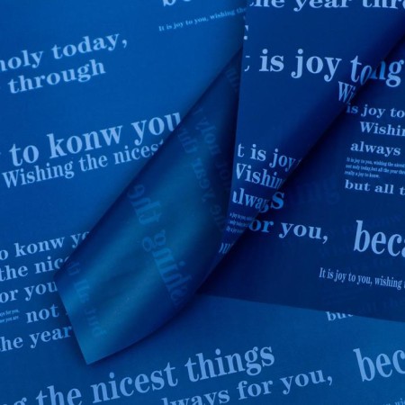 Film matte bilateral "message" Blue, 0.58 x 0.58 m