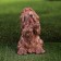 Garden figure "Dog on the hind legs" beige, 25x15x14cm