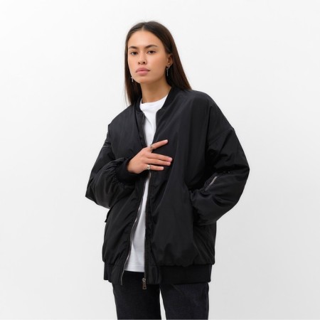 Jacket (bomber) female, black, p. XL (48-50)-2