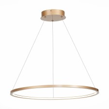 Suspension lamp ST LUCE. ST603.243.34. 1x34 W, LED, 4000K, 2210 LM, 60x60 cm, golden color