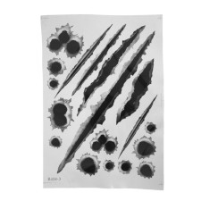 Auto sticker, traces of bullets, set 18 pcs