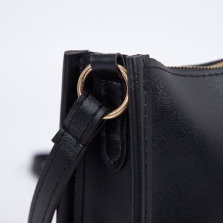 Bag Cross-Bodi with a zipper, black color-3