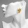 Earrings Metal "Chord" voluminous, color gold