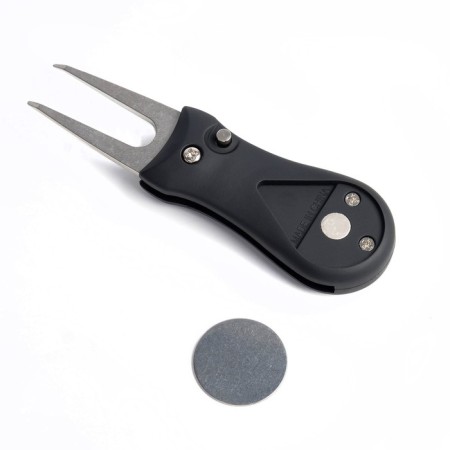 Folding fork-marker for golf, black, 11 x 2.5 cm-1