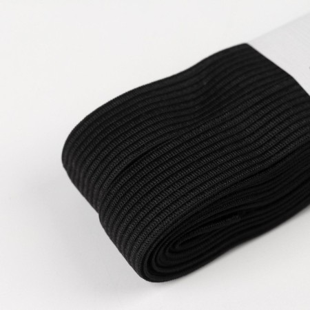 Knitted elastic, 20 mm, 10 ± 0.5 m, black color-1