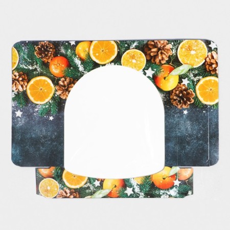 Folding box "Mandarins", 20 x 20 x 5 cm, New Year-4