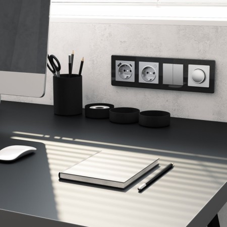 Frame W0042708, 4 Acrylic sockets, black-1