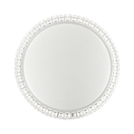 The lamp is wall-flowing Sonex. BRISA, 90W, LED, 77x600x600 mm, white, transparent color