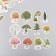Stickers for creativity "Trees" embossing gold set 48 pcs 9x7x0.8 cm