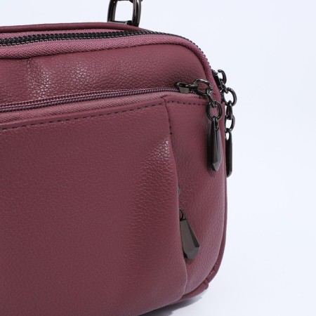 Bag Cross-Bodi with a zipper, pink color-4