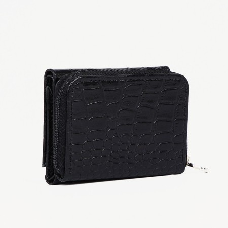 Women's wallet with lightning, black color-1