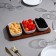 Menzhitsa "Carmen", 3 pcs: 300 ml, rectangular, wooden base, porcelain, Iran