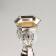 Summary metal per 1 candle "Pattern" silver 19.8x8x8 cm