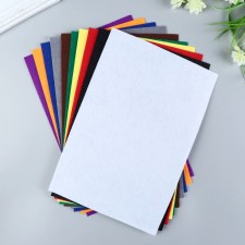 A set of felt (soft) 1 mm 20x30 cm 10 sheets. Assorted
