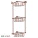 Corner shelf-red, three-tier, width 23 cm, antique copper