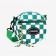 Bag's bag with lightning, external pocket, adjustable belt, green color