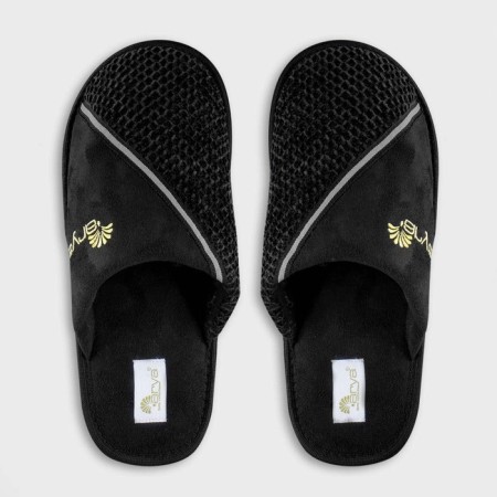 Male slippers, size 42-43, black color-1