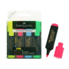 A set of markers of textbooks 4 colors 5.0 mm, Faber-Castell Tl 48, in case, 154804/15480400