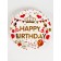 A set of paper utensils "Happy Birthday", 12 pcs., White color