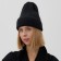 Women's hat minku with lapel, size 54-56, black color