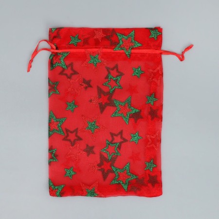 Bag Gift Organza "Star", 16 x 24 cm +/- 1.5 cm, New Year-4