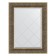 Mirror with engraving in the baguette frame, silver monogram 101 mm, 69x91 cm