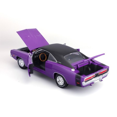 MASTO DIE-CAST 1969 Dodge Charger R/T, opening doors, 1:18, purple color-4