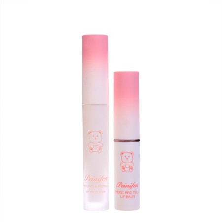 Set for the lip "Persik": balm and lip oil-2