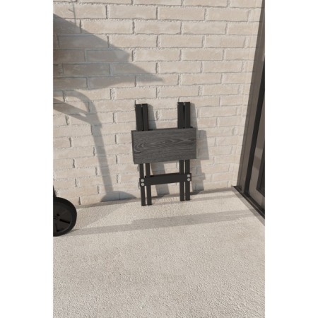 Folding stool "Lounge", 300 × 300 × 450 mm, DPP gray / frame metal black matte-1