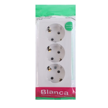 Triple SE BLANCA, 16 A, 250 V, invoice, with salary, IP20, white, Blnra010311-1