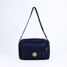 Bag Cross-Bodi with a zipper, blue color