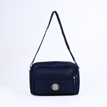 Bag Cross-Bodi with a zipper, blue color