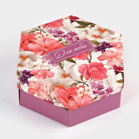 Folding box "Bright flowers", 15 x 13 x 6 cm-1