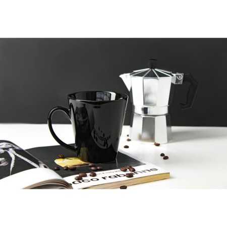 Mug ceramic shares Coffee Break, 370 ml, black color-4