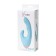 Vibrator with clitoral stimulant L’Eroina by Toyfa Crystal, silicone, blue color, 18.3 cm