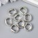 Bead for creativity Metal "Three holes" silver G307B769 1.5x0.8 cm