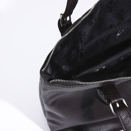 Female bag Textura, chover, large size, brown color-5