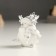 Souvenir Polystone Suspension "White chick in a hat with horns and a knitted scarf" 4.5x4.5x5.5 cm 94988
