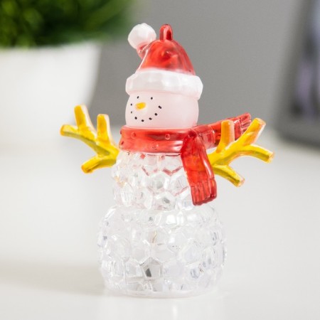 Night Snowman LED 1W RGB 3HLR44 Transparent 8x8x10cm Risalux