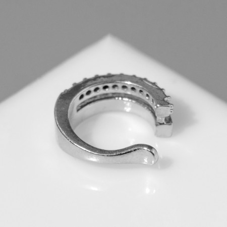 Earring "Kaff" Black and white lines, black and white color in silver-4