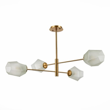 Ceiling EVOLUCE lamp. Sle205202-04. Terramo. 4x60 watts, E27, 86.5x86.5x51.5 cm, brass color-3